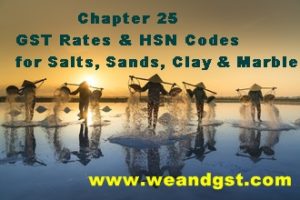GST Rates & HSN Codes for Salts, Sands, Clay & Marble