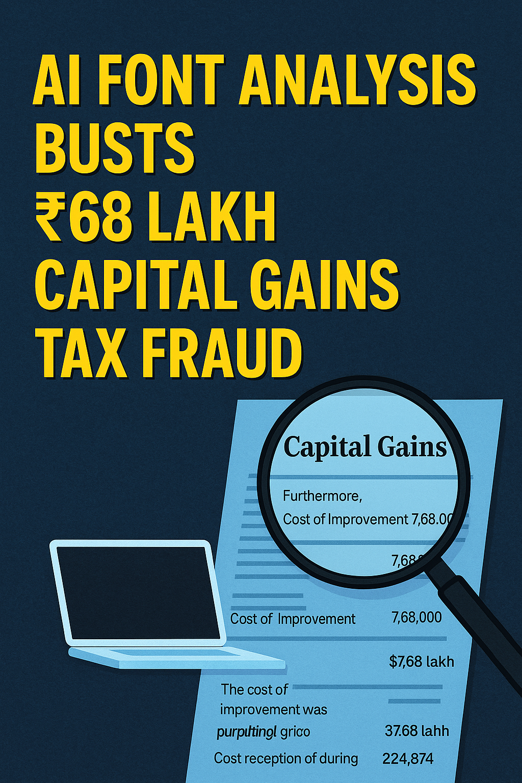 💻 How AI Font Analysis Helped Bust a ₹68 Lakh Capital Gains Tax Fraud in Hyderabad
