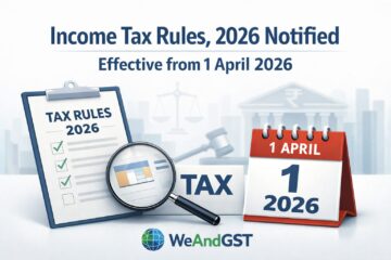 Income Tax Rules 2026 notified effective from 1 April 2026 India new tax changes overview