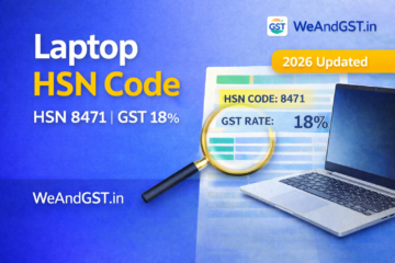 Laptop HSN code 8471 GST rate 18 percent in India