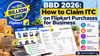 Claim ITC on Flipkart purchases